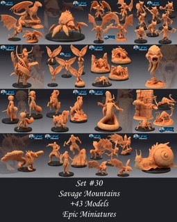 epic september 2021 savage mountains set home miniatures 3d print model - Mito3D