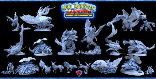 february 2022 mini monster mayhem miniatures 3d print model - Mito3D