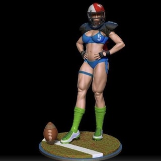 weiblich Rugby Spieler ing Modell stl 3d drucken 3d print model - Mito3D