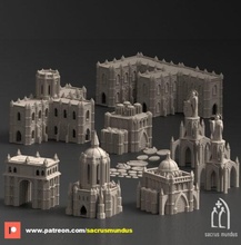 futuristic gothic buildings 3d print model - Mito3D