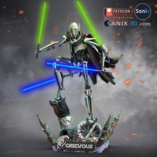 general grievous star wars able model stl home movies 3d print model - Mito3D