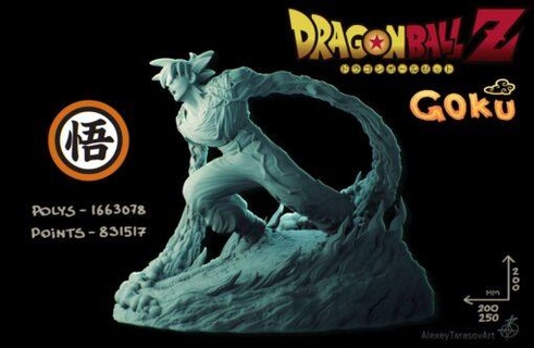 Goku ssj Blau Modell stl Anime Drachen Ball 3d print model - Mito3D