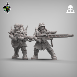 herege lança chamas máquina arma fogo operador stl miniaturas reptiliano senhores 3d print model - Mito3D