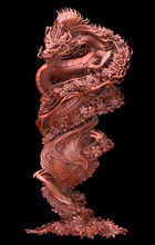 creux sakura chinois dragon ing modèle stl accueil maison 3d impression 3d print model - Mito3D