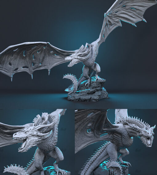 ice dragon game thrones 3D print model - Mito3D