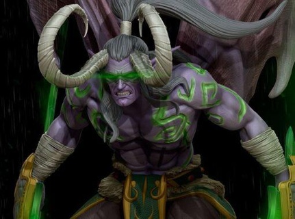 illidan wow able model stl home games world of warcraft 3d print model - Mito3D