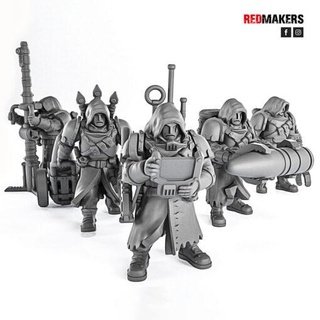 janissaries artillery crew imperial force redmakers home miniatures 3d print model - Mito3D