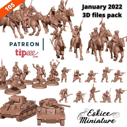 janvier 2022 eskice miniature miniatures 3D print model - Mito3D