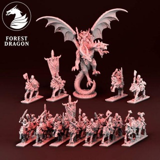 january 2022 forest dragon home all miniatures 3d print model - Mito3D