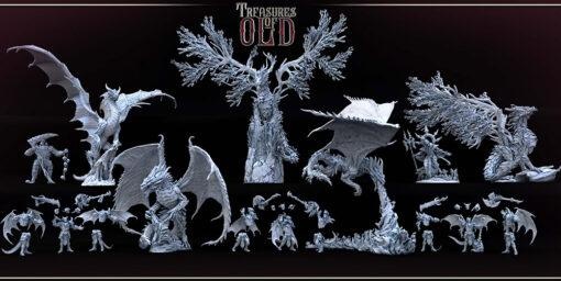 january 2022 mini monster mayhem miniatures 3d print model - Mito3D