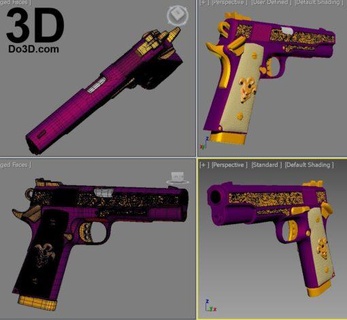 joker gun suicide squad able model stl home 3d print 3d print model - Mito3D