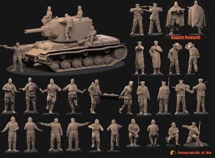 Julho 2021 arte guerra miniaturas 3d print model - Mito3D