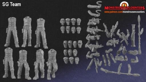 june 2021 scifi monstrous encounters miniatures 3d print model - Mito3D