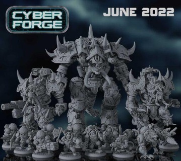 june 2022 cyber forge home miniatures 3d print model - Mito3D