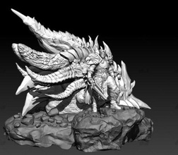 Rey Varian alas muerte Guau 3d print model - Mito3D