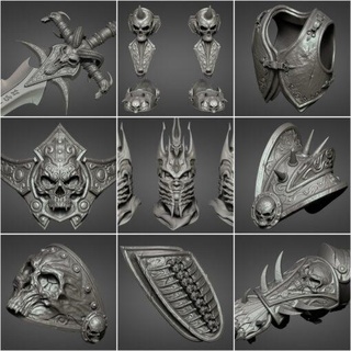 lich king armor wearable set able model stl home games world warcraft 3d print model - Mito3D