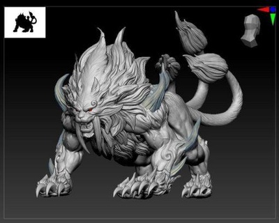 lion variation beast animal sacred model stl 3d print 3d print model - Mito3D
