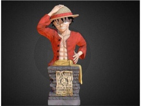 luffy bust one piece ing model stl home anime 3d print model - Mito3D