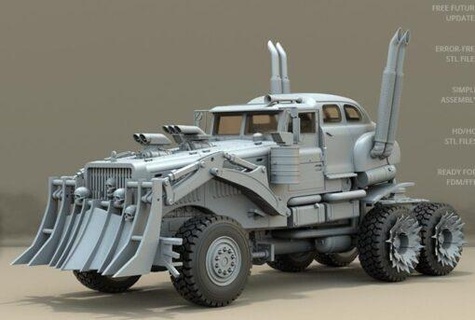 louco max guerra equipamento caminhão ing modelo stl casa 3d impressão 3d print model - Mito3D