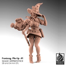 mage apprentice fantasy pin 3d print model - Mito3D