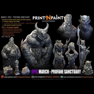 march 2022 print n paint miniatures home print'n 3d print model - Mito3D