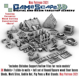Maggio 2021 gamescape3d casa miniature 3d print model - Mito3D