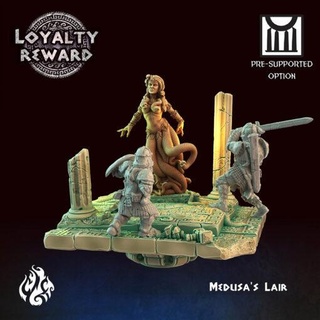medusa lair crippled god foundry miniatures 3d print model - Mito3D