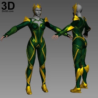 mera cuerpo armadura traje modelo stl 3d impresión 3d print model - Mito3D