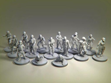 askeri zombiler 15pcs ing model stl ev 3d yazdır 3d print model - Mito3D
