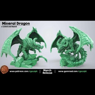 mineral dragon rg sculpt home miniatures 3d print model - Mito3D