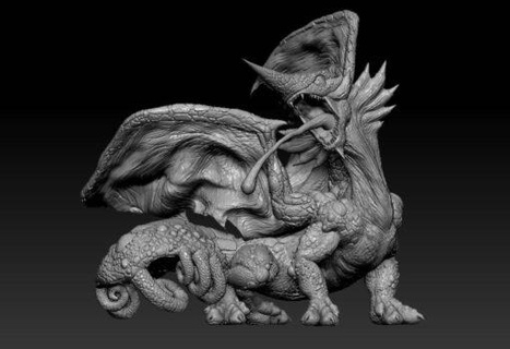 monster hunter dragon model stl 3d print 