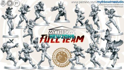 newzons team 16 miniatures fantasy football rn estudio 3d print model - Mito3D