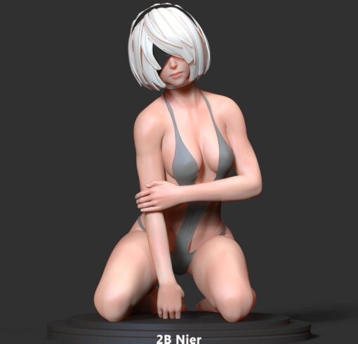 nier automates 2b ing modèle stl accueil maison anime 3D print model - Mito3D