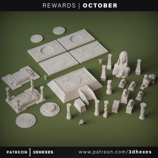october 2019 3dhexes home miniatures 3d print model - Mito3D