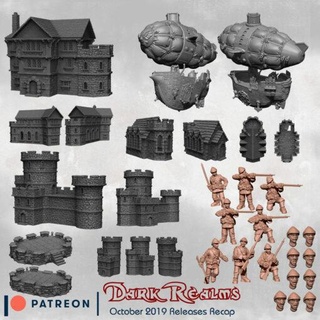 october 2019 dark realms miniatures 3d print model - Mito3D