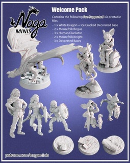 Pack 2021 Naga Minis Miniaturen 3d print model - Mito3D