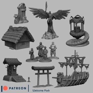 pack dark realms miniatures 3d print model - Mito3D