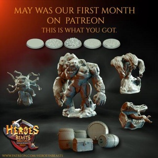 pack heroes beasts miniatures 3d print model - Mito3D