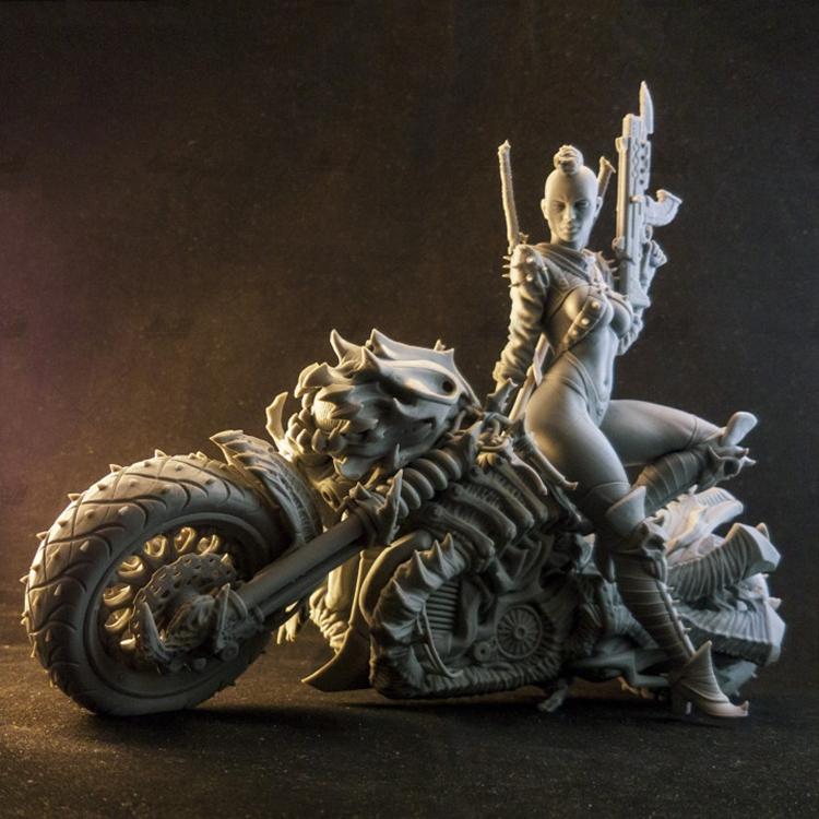 punk motocicleta niña g modelo stl hogar casa 3d impresión 3D print model - Mito3D
