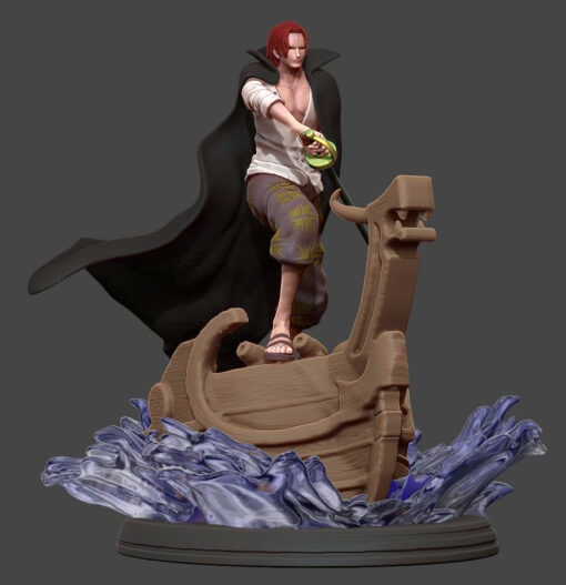 red hair shanks one piece ing model obj home anime 3D print model - Mito3D