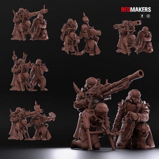 renegade death division heavy support squad heretics redmakers home miniatures 3d print model - Mito3D