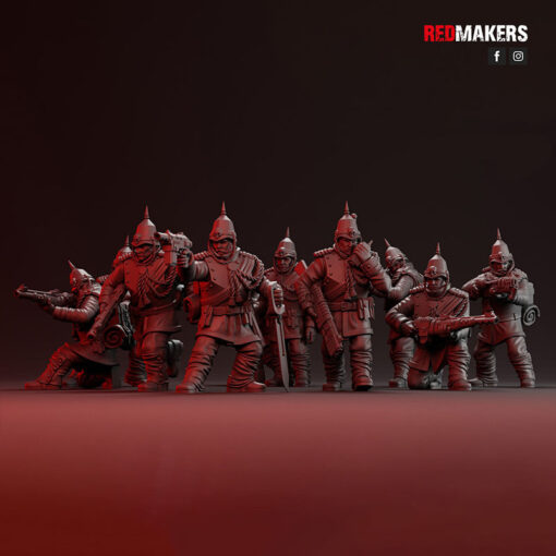 königlich Regiment Kader Kaiserliche Rotmacher Zuhause Haus Miniaturen 3D print model - Mito3D