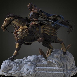 samurai batman shogun caballo modelo stl 3d impresión 3d print model - Mito3D