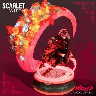 scarlet witch october 2020 wicked miniatures 3d print model - Mito3D