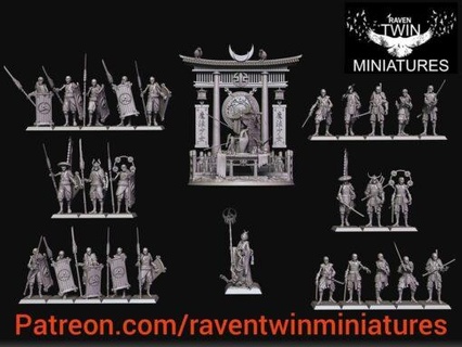 september 2021 fantasy raven twin miniatures 3d print model - Mito3D