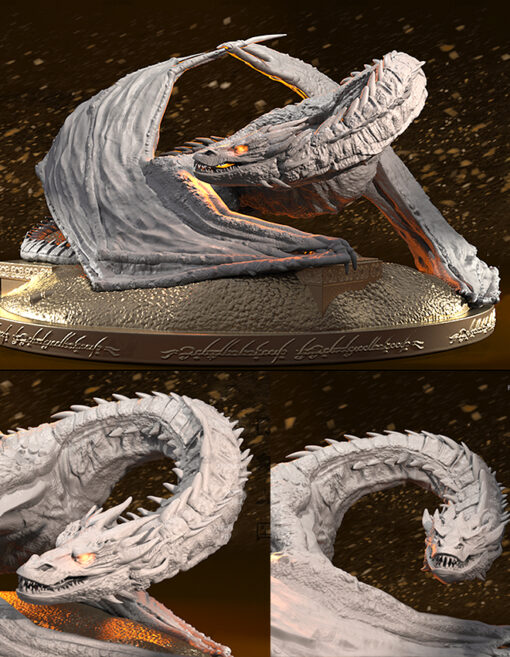 smaug dragão anel ing modelo stl casa 3d impressão 3D print model - Mito3D