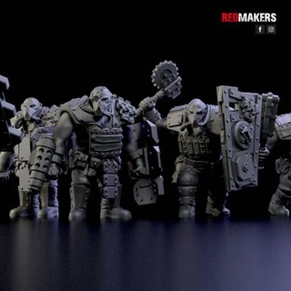 equipo abhumano gigantes pesado armadura imperial fuerza redmakers hogar casa miniaturas 3d print model - Mito3D