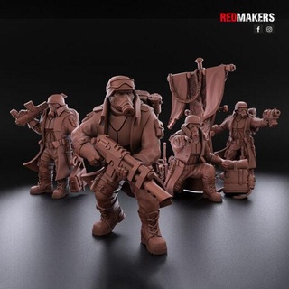 steel guard command squad imperial force redmakers home miniatures 3d print model - Mito3D