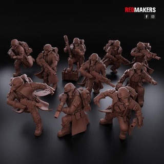 steel guard squad imperial force redmakers home miniatures 3d print model - Mito3D