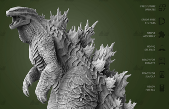 súper Godzilla 3d print model - Mito3D